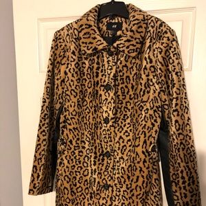 H&M Faux Fur Leopard Coat